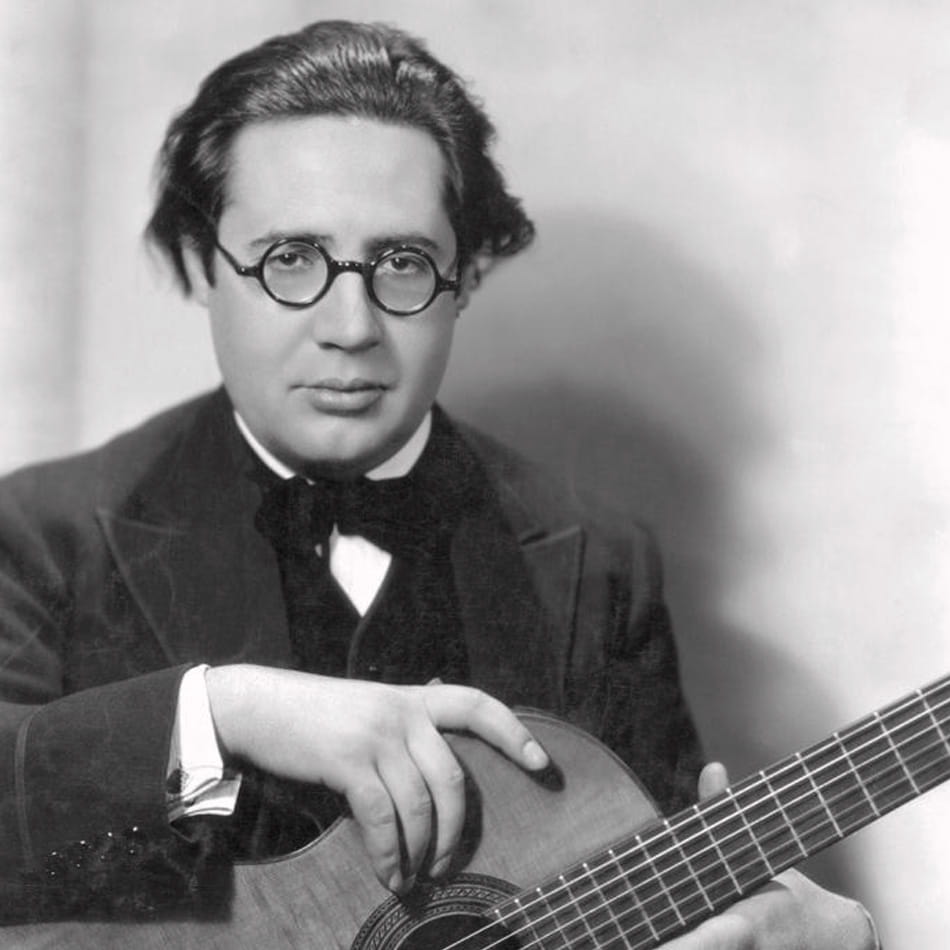 Retrato de juventud de Andrés Segovia