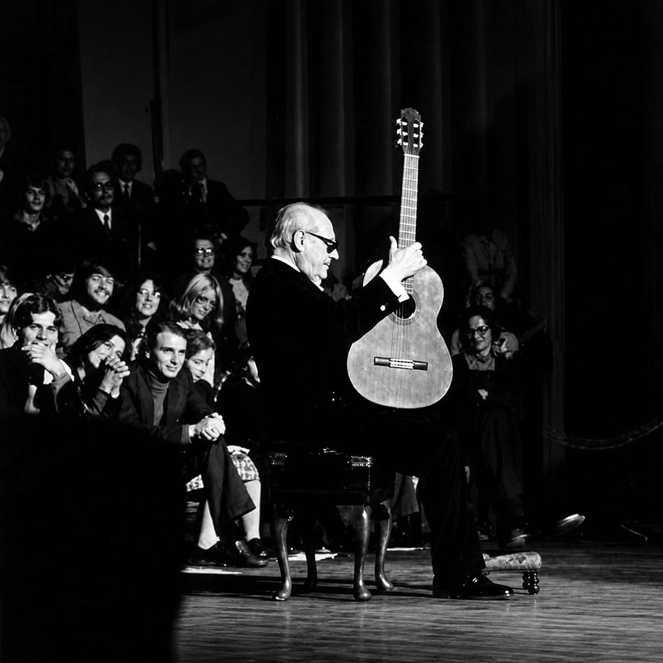 Andrés Segovia durante sus giras internacionales
