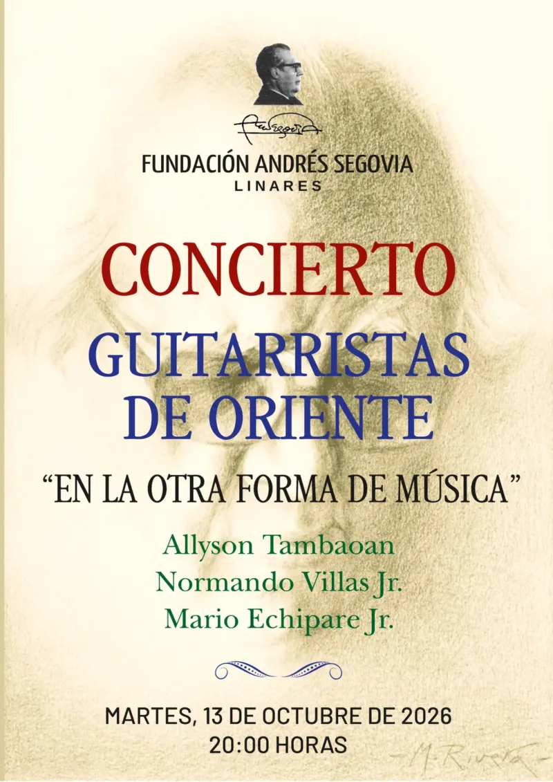 Programa de mano, portada – Guitarristas de Oriente, «En la otra forma de música», 13 de octubre de 2026