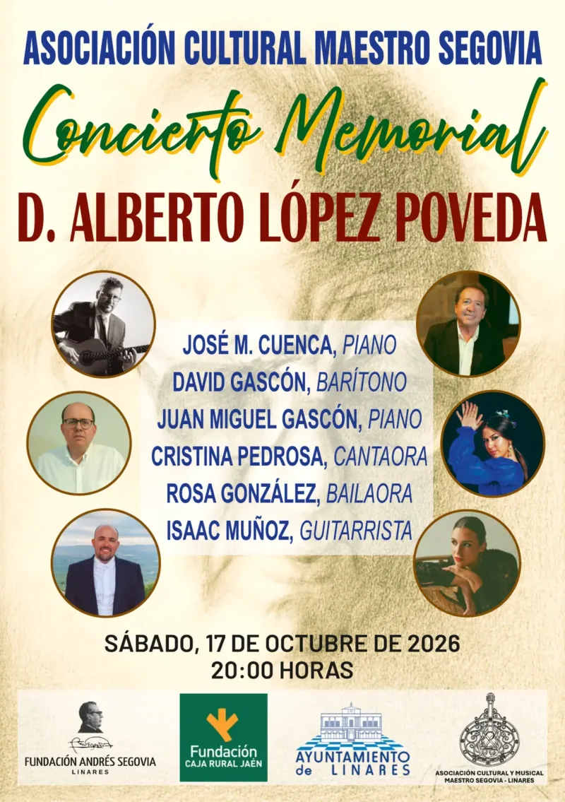 Programa de mano, portada – Concierto Memorial D. Alberto López Poveda, 17 de octubre de 2026