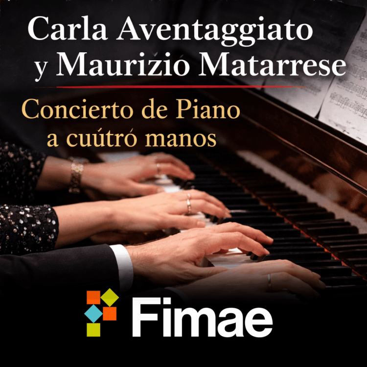Carla Aventaggiato y Maurizio Matarrese concierto de piano a cuatro manos en el Festival Internacional de Musica y Artes Escenicas FIMAE Linares 2024