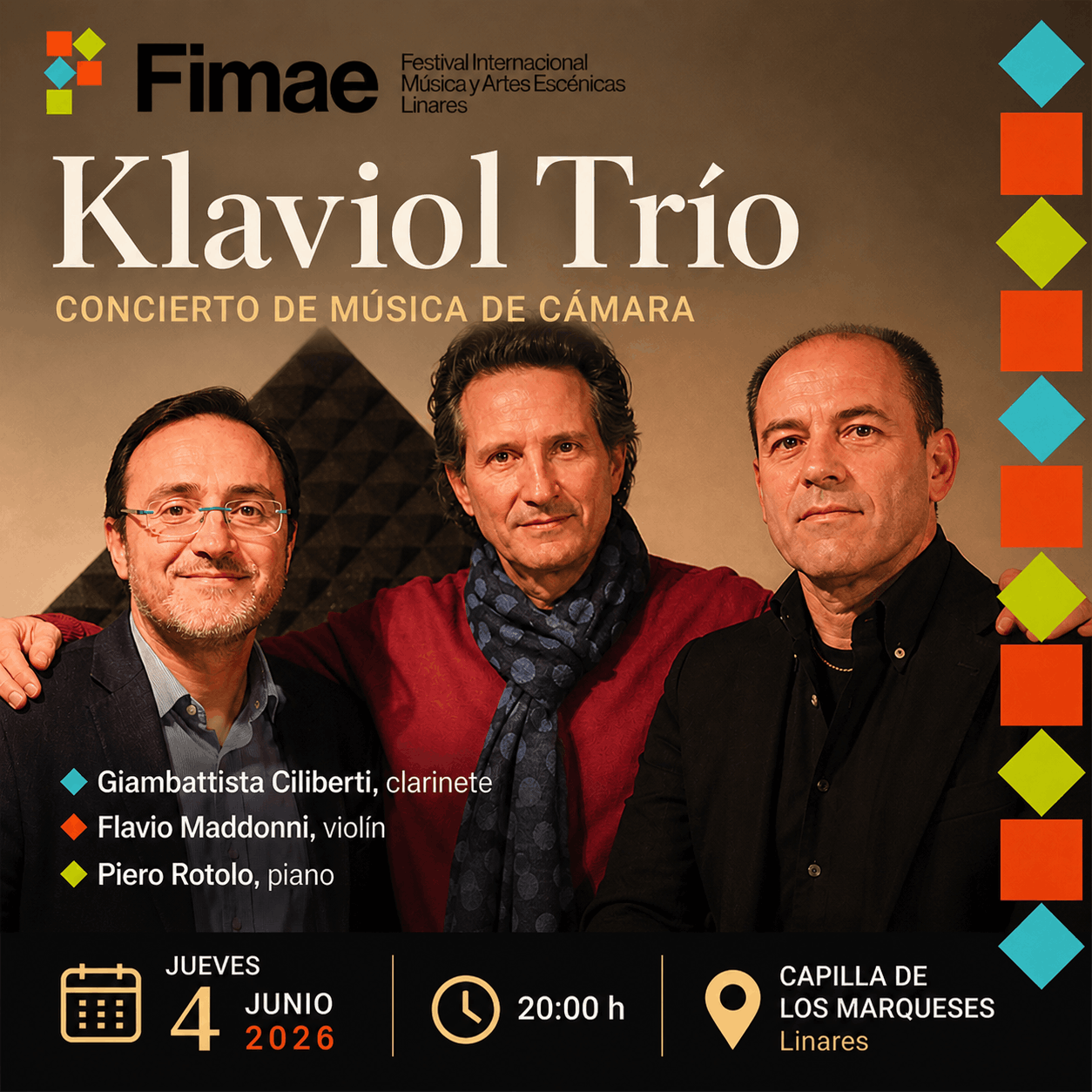 Klaviol Trío en concierto en Linares