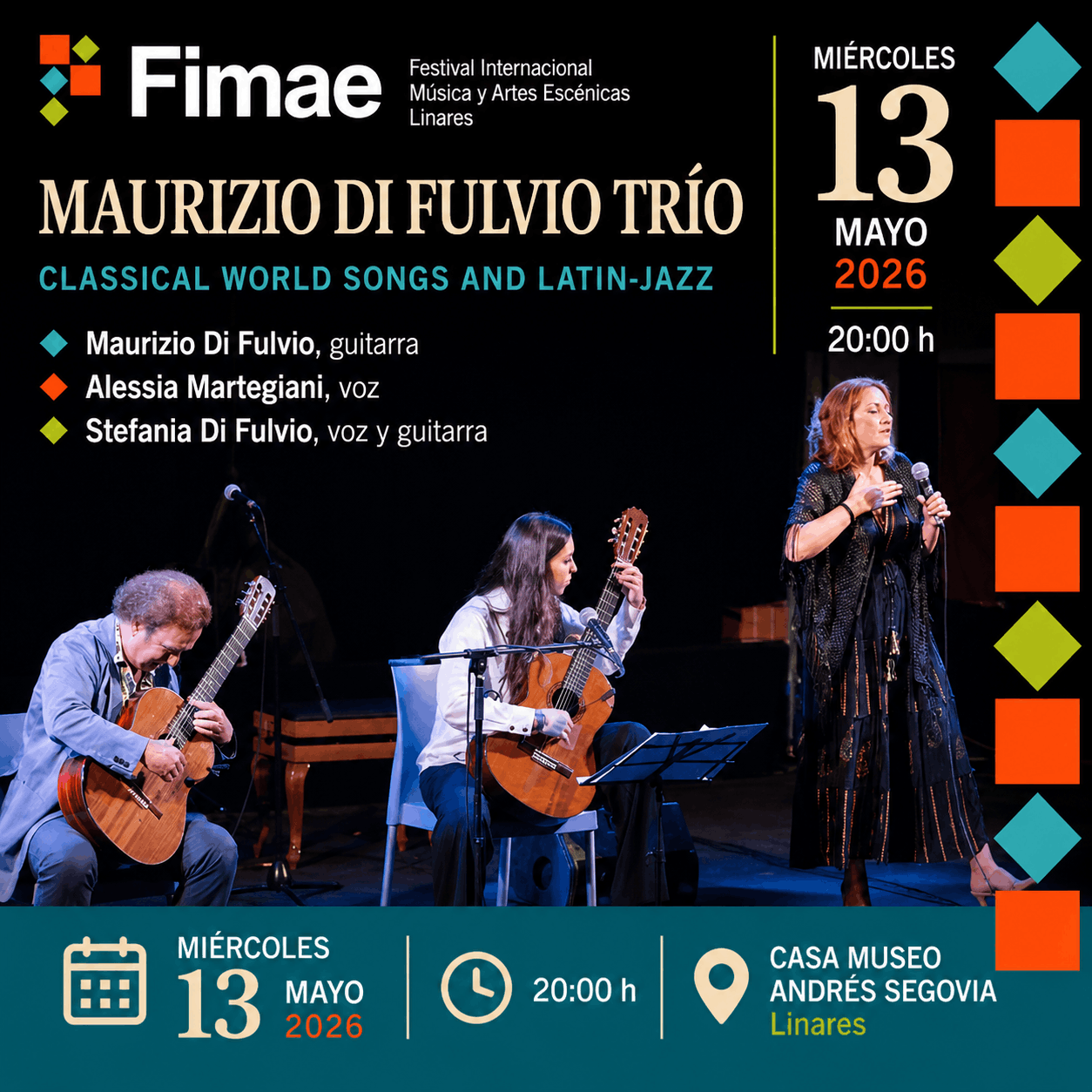Maurizio Di Fulvio Trío en concierto en Linares