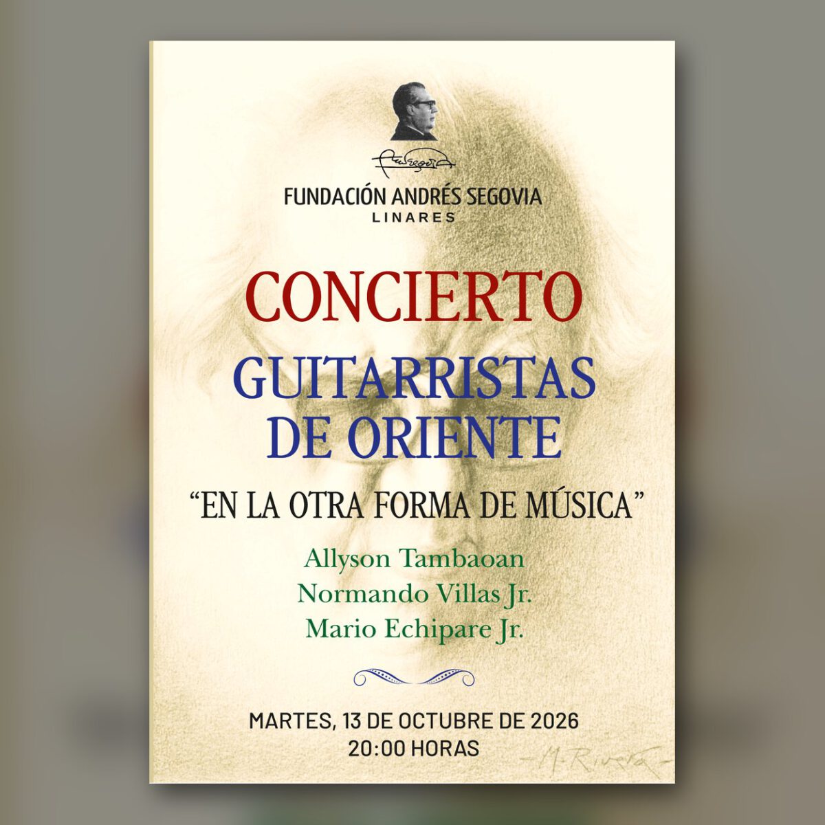 Concierto Guitarristas de Oriente «En la otra forma de música» – 13 de octubre de 2026