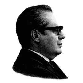 Retrato de perfil de Andrés Segovia